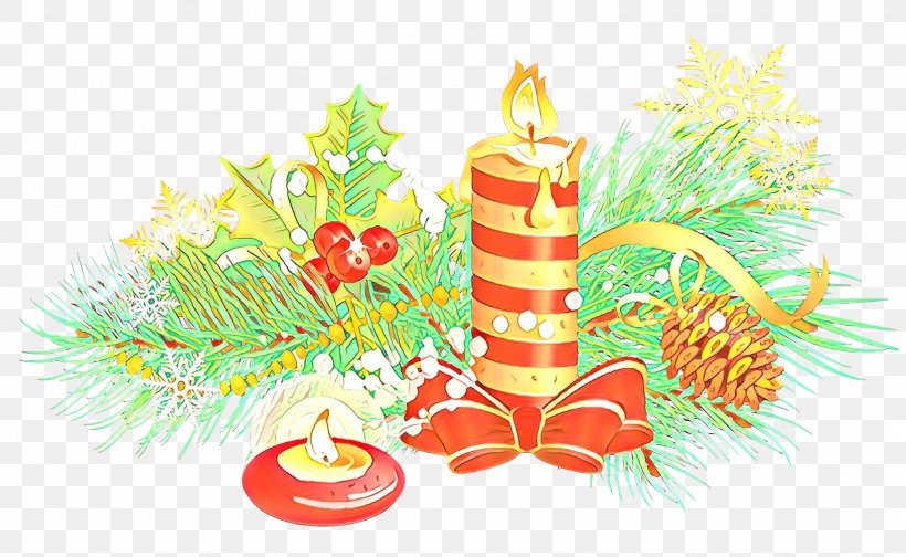 Christmas Decoration, PNG, 3191x1963px, Cartoon, Candle, Christmas, Christmas Decoration, Christmas Eve Download Free
