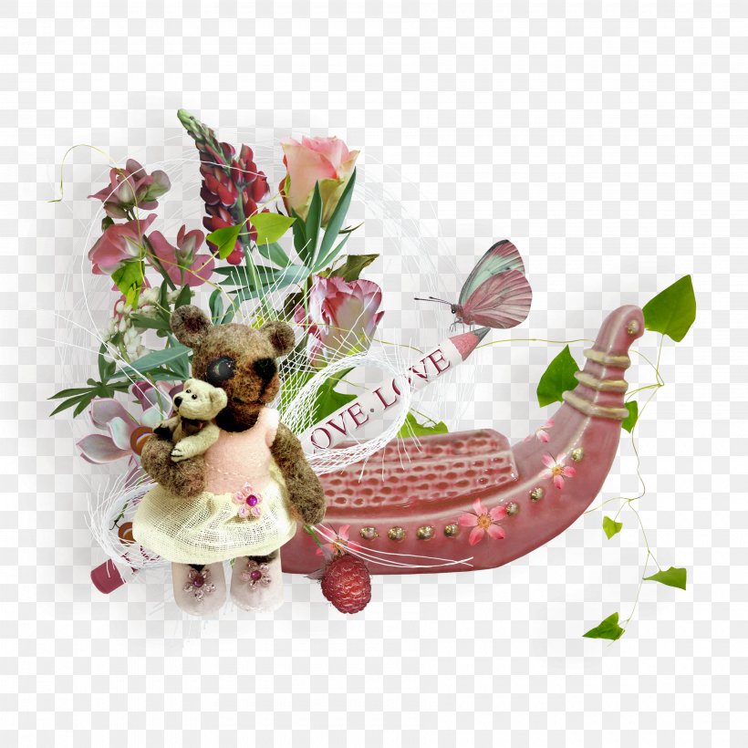 Floral Design Bear Nosegay, PNG, 3600x3600px, Watercolor, Cartoon, Flower, Frame, Heart Download Free