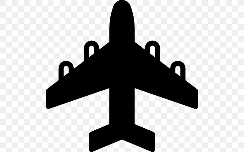 Airplane Symbol Clip Art, PNG, 512x512px, Airplane, Aircraft, Airport, Black And White, Flight Download Free