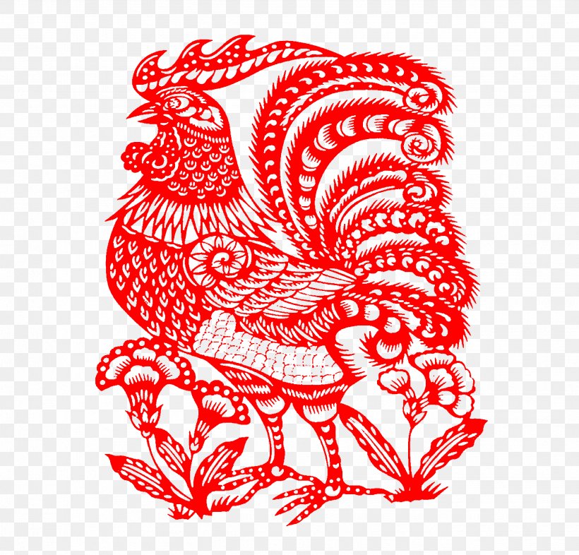 Chicken Paper China The Chinese Zodiac Rooster, PNG, 2629x2522px, Chicken, Art, Bird, China, Chinese Calendar Download Free