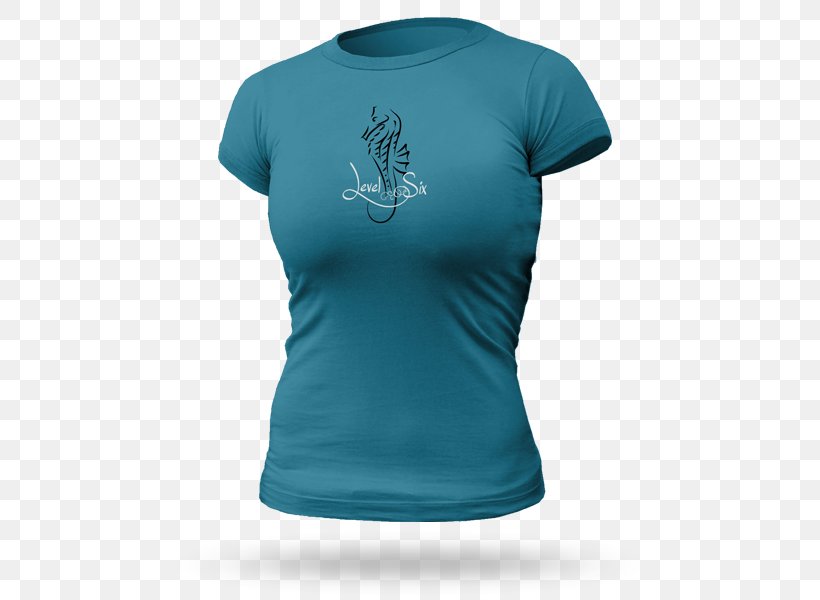 T-shirt Sleeve Neck Font, PNG, 500x600px, Tshirt, Active Shirt, Aqua, Blue, Electric Blue Download Free