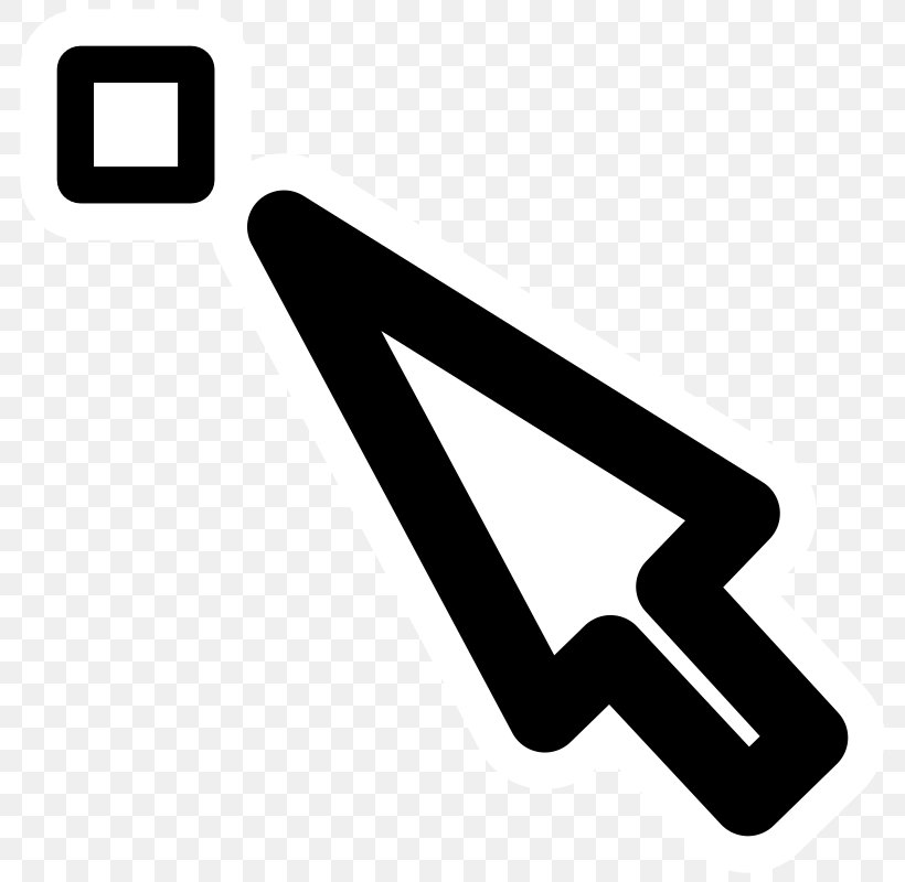 Computer Mouse Pointer Clip Art, PNG, 800x800px, Computer Mouse, Area, Black And White, Brand, Cursor Download Free