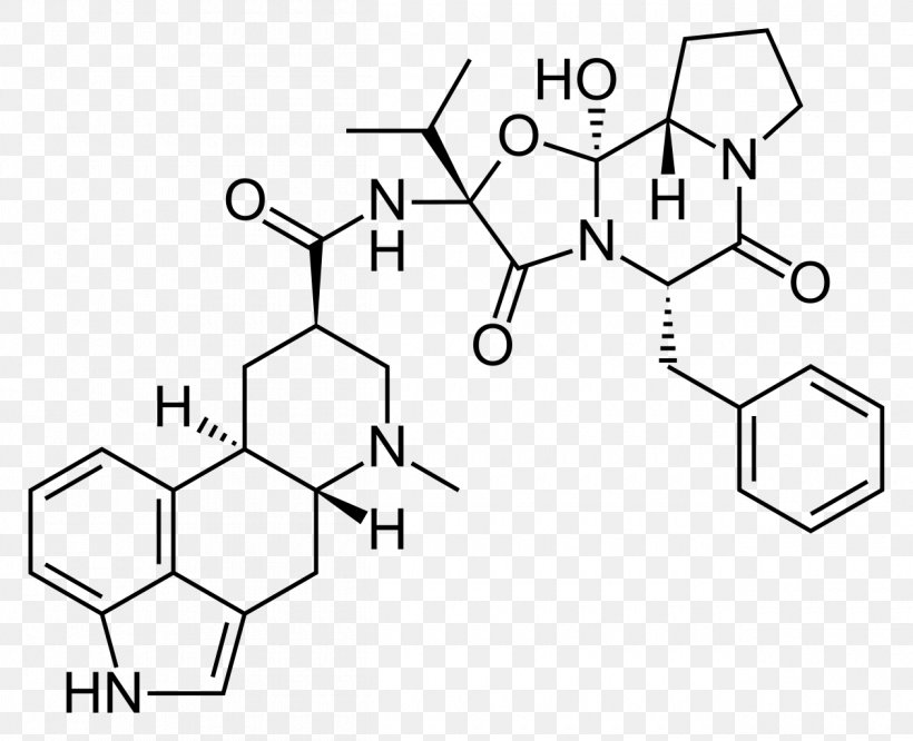 Ergot Pharmaceutical Drug Ergoline Dihydroergocristine Ergoloid, PNG, 1260x1024px, Ergot, Alkaloid, Area, Black And White, Chemical Compound Download Free