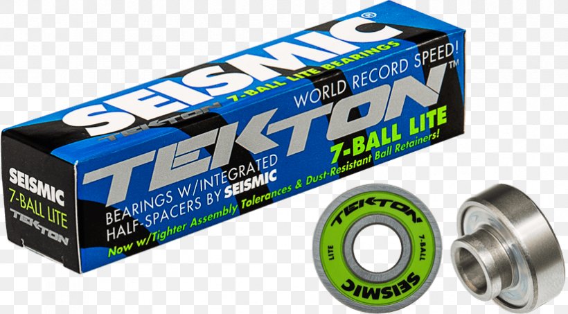 Seven-ball Seismic Bearings Kugellager Tekton 7-Ball Lite Skateboard ABEC 7 Set, PNG, 823x455px, Sevenball, Auto Part, Barbecue, Battery, Bearing Download Free