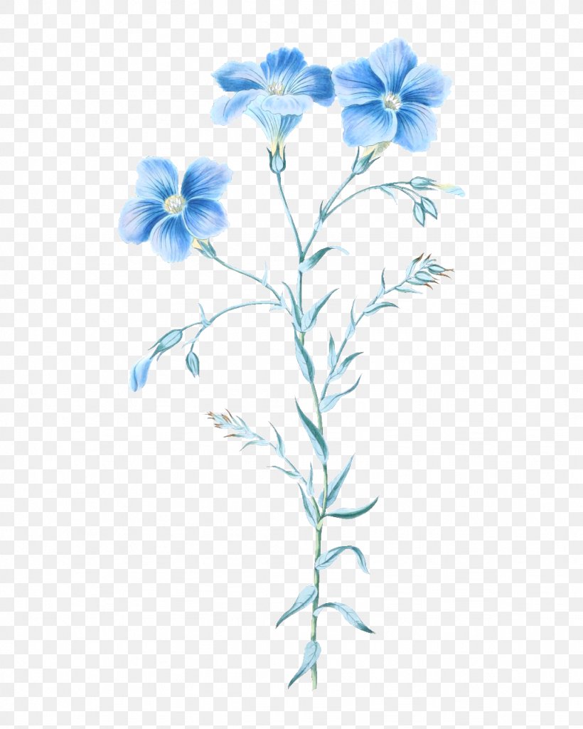 Watercolor: Flowers Floral Design Illustration, PNG, 1024x1280px, Flower, Blue, Branch, Cut Flowers, Drawing Download Free