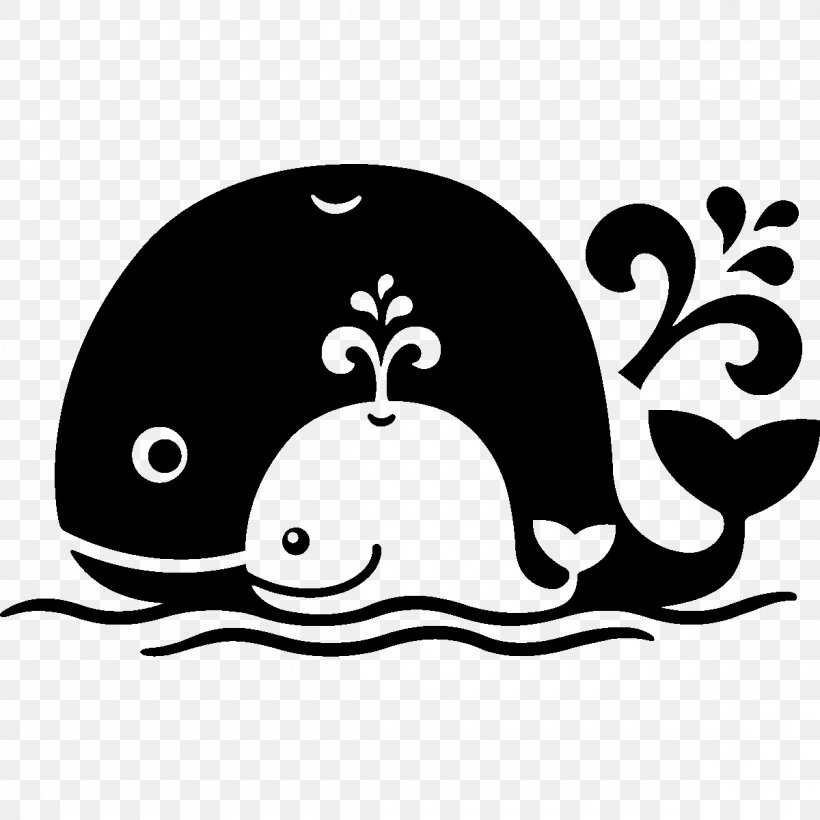 Whale Cartoon, PNG, 1200x1200px, Wall Decal, Animal, Blackandwhite, Cetacea, Decal Download Free