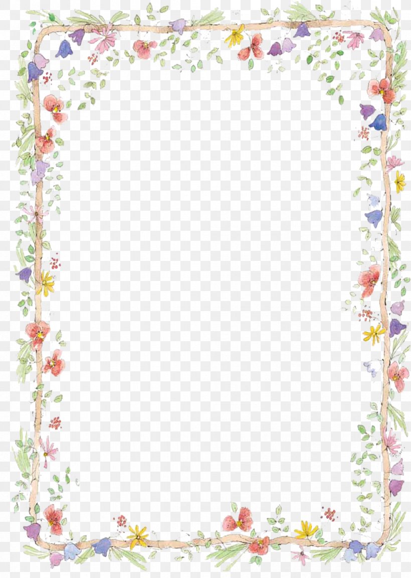 Border Flowers Clip Art, PNG, 1014x1425px, Border Flowers, Area, Cut ...