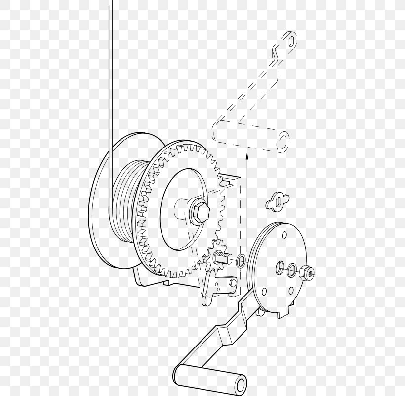Drawing Winch Clip Art, PNG, 463x800px, Drawing, Area, Artwork, Auto Part, Black And White Download Free