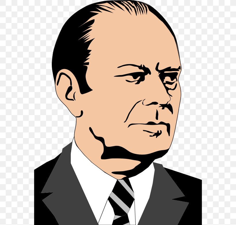 Gerald Ford President Of The United States Clip Art, PNG, 584x782px, Gerald Ford, Art, Cartoon, Cheek, Chin Download Free