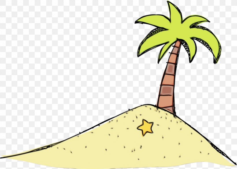 Palm Tree, PNG, 830x593px, Watercolor, Arecales, Cartoon, Leaf, Paint Download Free