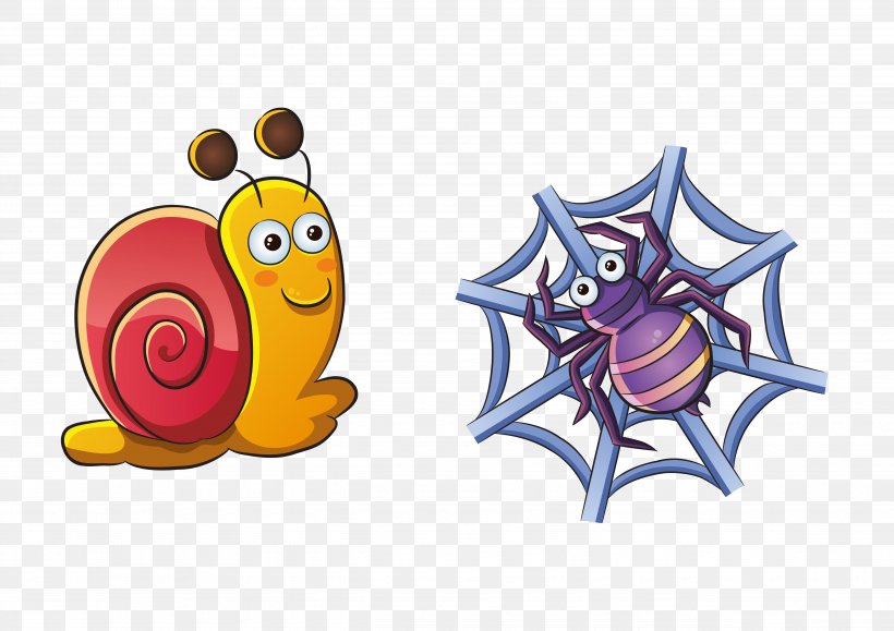 Spider Cartoon Snail Clip Art, PNG, 5001x3537px, Spider, Art, Cartoon, Drawing, Game Download Free