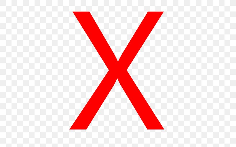 Red X Letter, PNG, 512x512px, Red X, Alphabet, Area, Brand, Information Download Free
