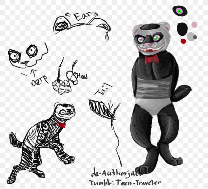 Cat Ferret Five Nights At Freddy's 2 DeviantArt Drawing, PNG, 1024x927px, Cat, Animatronics, Art, Blackfooted Ferret, Carnivoran Download Free