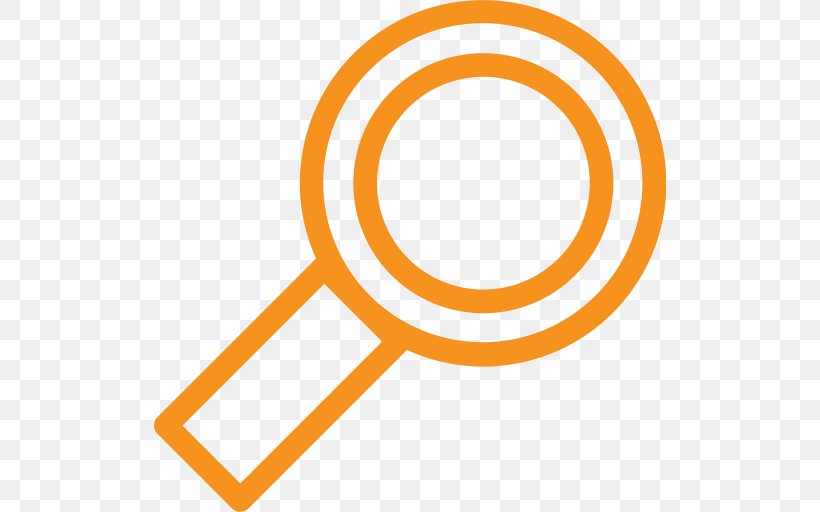 Magnifying Glass, PNG, 512x512px, Magnifying Glass, Area, Orange, Royaltyfree, Symbol Download Free