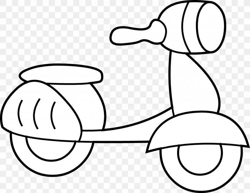 Scooter Drawing Coloring Book Motorcycle Clip Art, PNG, 4723x3646px, Watercolor, Cartoon, Flower, Frame, Heart Download Free