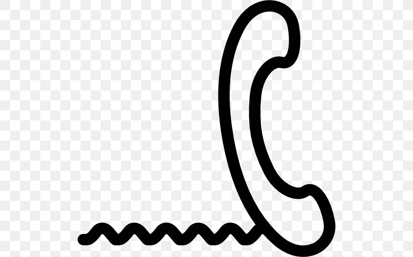Telephone Line Handset Clip Art, PNG, 512x512px, Telephone, Black, Black And White, Body Jewelry, Handset Download Free
