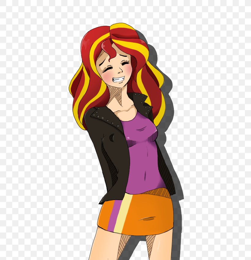 Cartoon Illustration Fan Art Sunset Shimmer, PNG, 556x850px, Watercolor, Cartoon, Flower, Frame, Heart Download Free