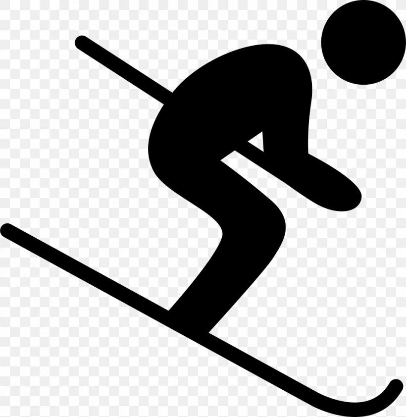 Clip Art Skiing Sports, PNG, 954x980px, Skiing, Area, Artwork, Black, Black And White Download Free