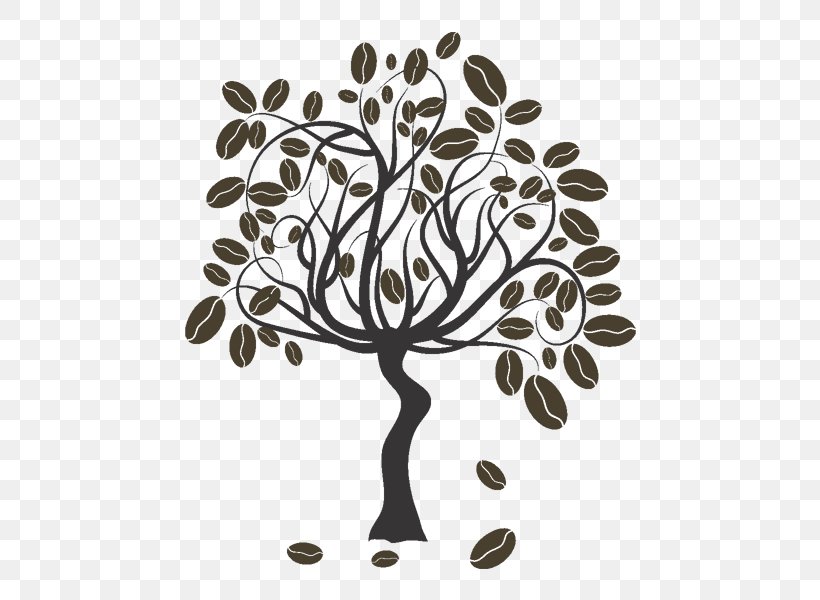 Coffee Bean, PNG, 600x600px, Coffee, Arabica Coffee, Black And White, Branch, Coffea Download Free