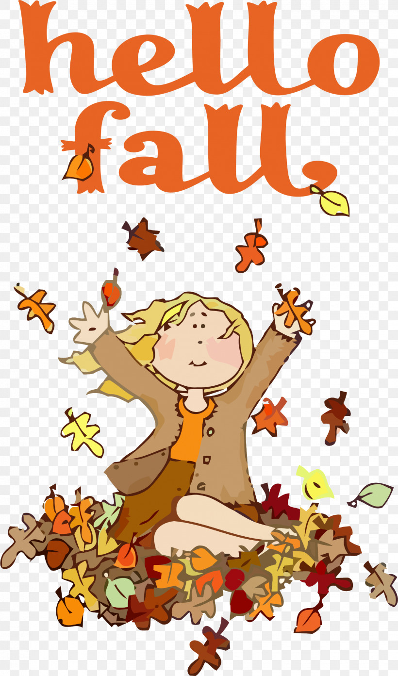 Hello Fall Fall Autumn, PNG, 1634x2776px, Hello Fall, Autumn, Autumn Leaf Color, Cartoon, Drawing Download Free