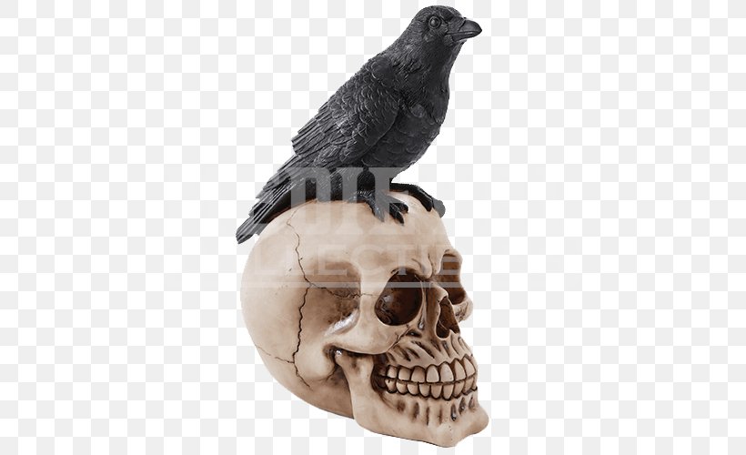 The Raven Figurine Common Raven Halloween, PNG, 500x500px, Raven, Animal Figurine, Art, Beak, Bone Download Free