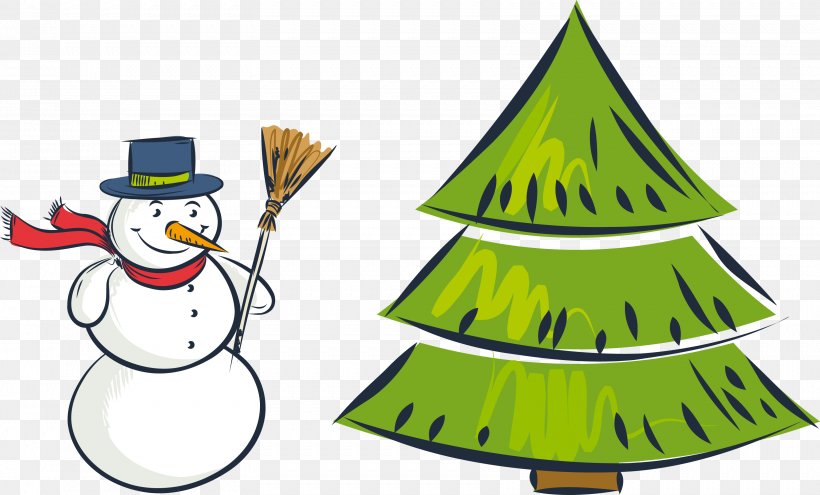 Christmas Tree Snowman, PNG, 3321x2006px, Christmas, Artwork, Beak, Bird, Christmas And Holiday Season Download Free