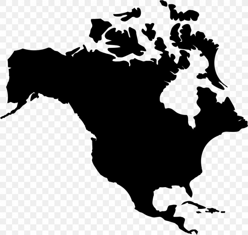 United States South America Vector Graphics Map, PNG, 981x928px, United States, Americas, Black And White, Blank Map, Cattle Like Mammal Download Free