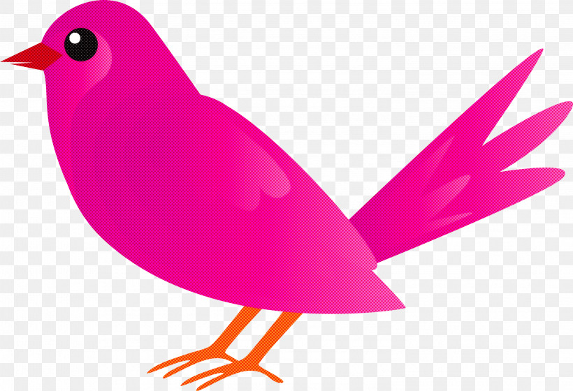 Bird Beak Pink Songbird Perching Bird, PNG, 2998x2048px, Watercolor Bird, Beak, Bird, Magenta, Perching Bird Download Free