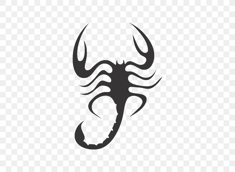 Tattoo Scorpion Body Art Decal, PNG, 600x600px, Tattoo, Black And White, Body Art, Bumper Sticker, Cosmetics Download Free