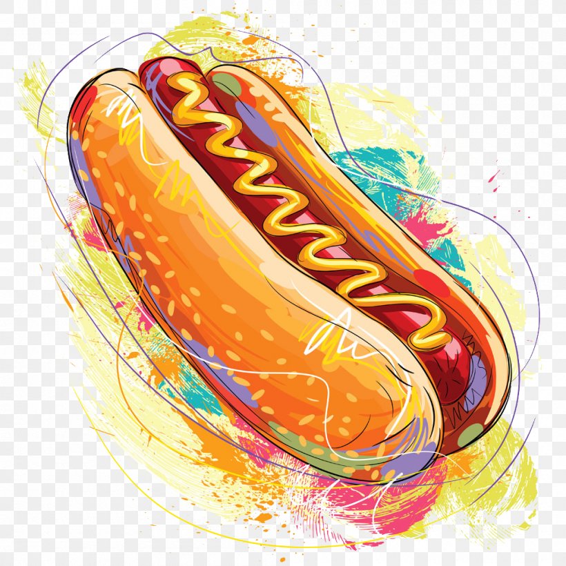 Hot Dog Sausage Hamburger Barbecue Fast Food, PNG, 1000x1000px, Hot Dog, Barbecue, Bread, Chicagostyle Hot Dog, Fast Food Download Free
