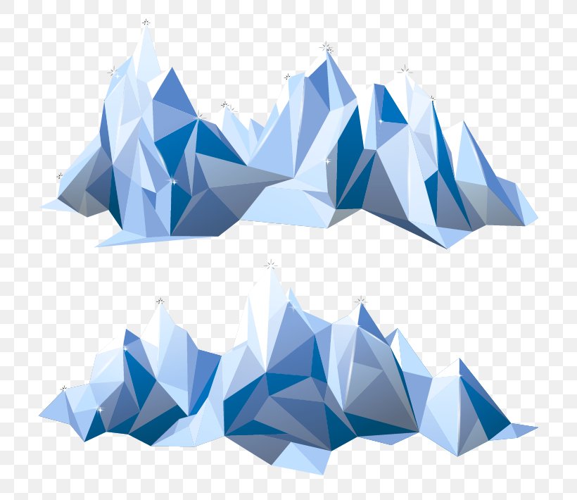 Polygon Mountain Geometry Iceberg, PNG, 710x710px, Polygon, Art Paper, Blue, Geometric Shape, Geometry Download Free