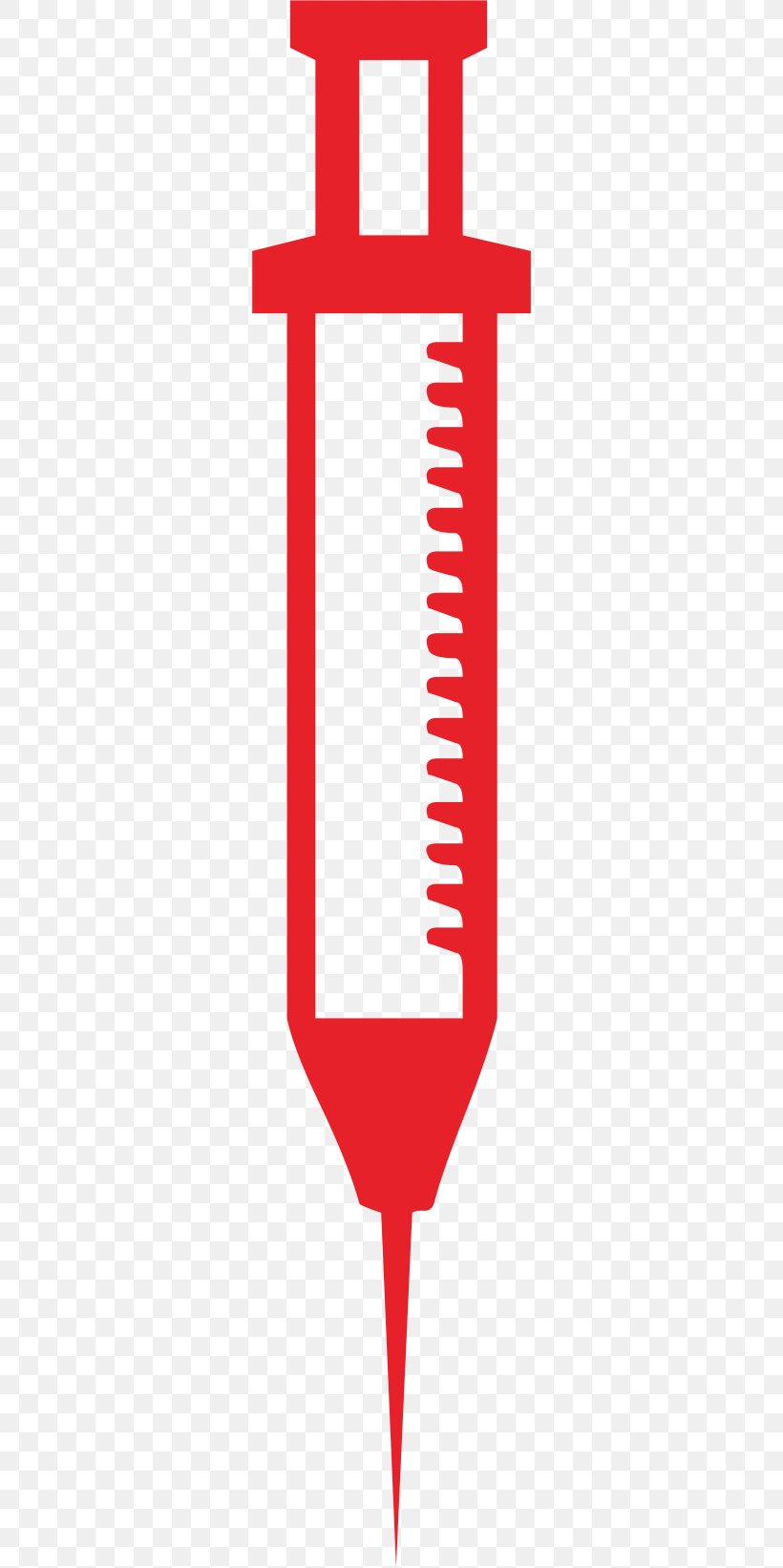 Syringe Injection Gauge, PNG, 292x1642px, Syringe, Area, Blue, Cartoon, Color Download Free