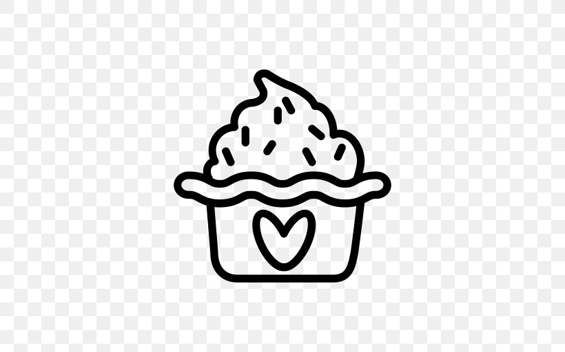 Ice Cream Cupcake Bakery, PNG, 512x512px, Ice Cream, Area, Bakery, Black And White, Cake Download Free
