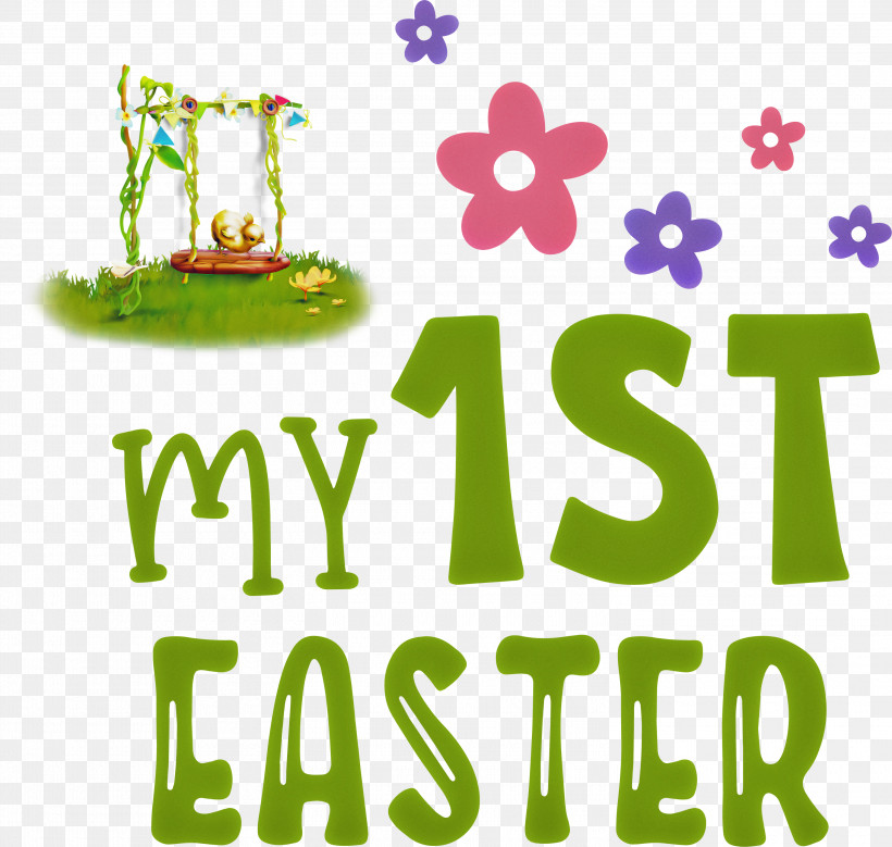 Happy Easter Day My 1st Easter, PNG, 3000x2853px, Happy Easter Day, Behavior, Green, Human, Line Download Free