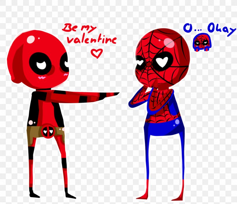 Spider-Man Deadpool Valentine's Day Clip Art, PNG, 1024x882px, Watercolor, Cartoon, Flower, Frame, Heart Download Free