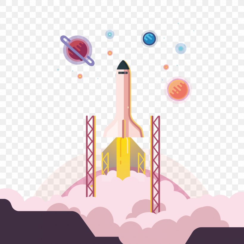 Rocket Graphic Design Outer Space Illustration, PNG, 1500x1500px, Watercolor, Cartoon, Flower, Frame, Heart Download Free