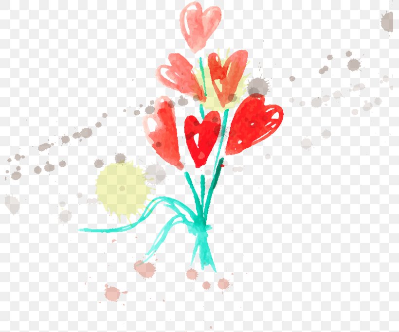 Graphic Design Illustration, PNG, 799x683px, Watercolor, Cartoon, Flower, Frame, Heart Download Free