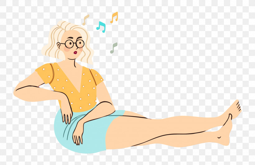 Joint Cartoon Leg Sitting Pin-up Girl, PNG, 2500x1620px, Relaxing, Cartoon, Character, Girl, Happiness Download Free