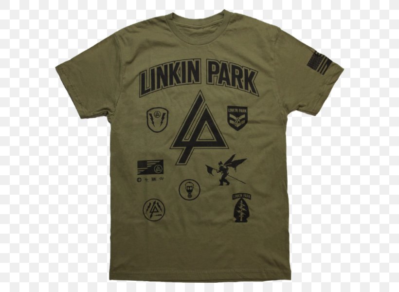 Linkin Park T-shirt Meteora One More Light Minutes To Midnight, PNG, 600x600px, Linkin Park, Active Shirt, Brand, Green, Hunting Party Download Free