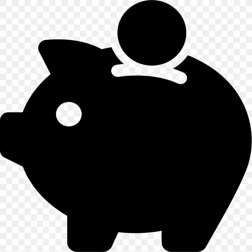 Piggy Bank Coin, PNG, 981x984px, Piggy Bank, Bank, Black, Black And White, Carnivoran Download Free