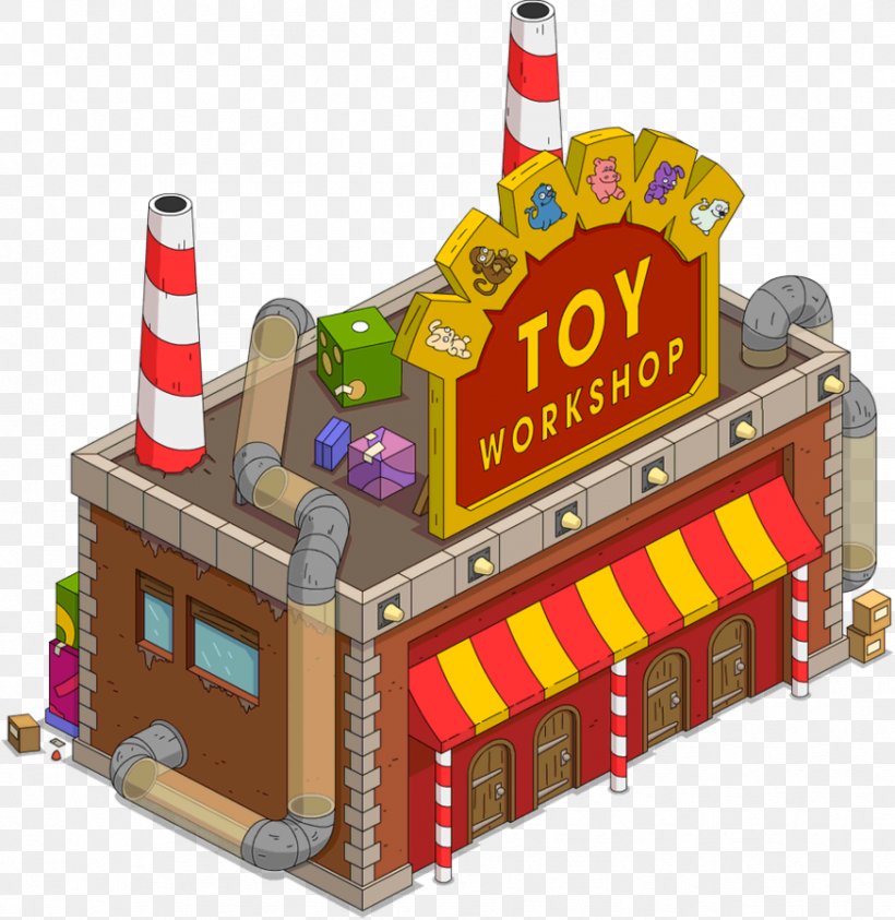 The Simpsons: Tapped Out Santa's Toy Workshop Building, PNG, 874x899px, Simpsons Tapped Out, Building, Christmas, Factory, Game Download Free