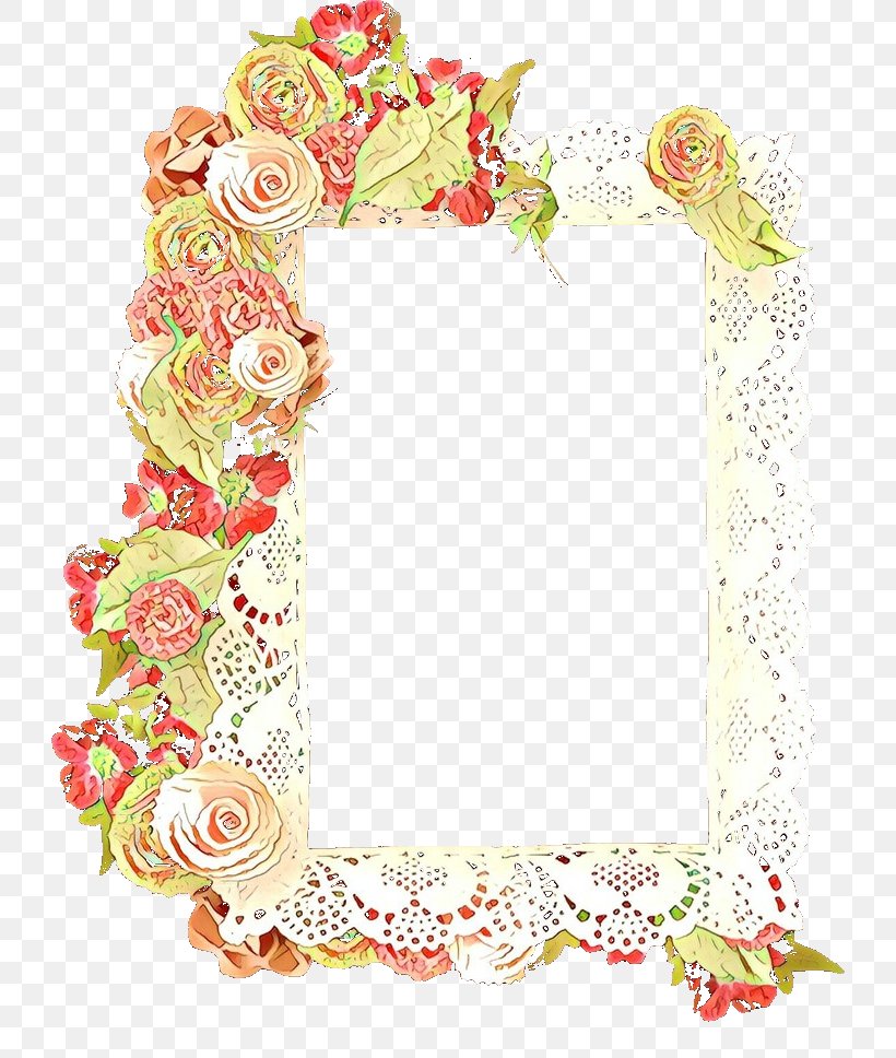 Picture Frame, PNG, 734x968px, Cartoon, Floral Design, Interior Design, Paper Product, Picture Frame Download Free