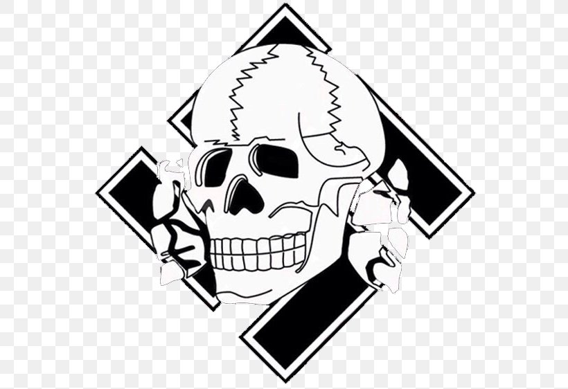 Skull Fourteen Words Nazism 3rd SS Panzer Division Totenkopf Skeleton, PNG, 588x562px, 3rd Ss Panzer Division Totenkopf, Skull, Black, Black And White, Bone Download Free