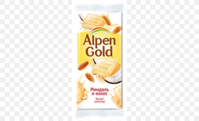 Junk Food Alpen Gold Snack Flavor Chocolate, PNG, 500x500px, Junk Food, Almond, Alpen Gold, Chocolate, Coconut Download Free