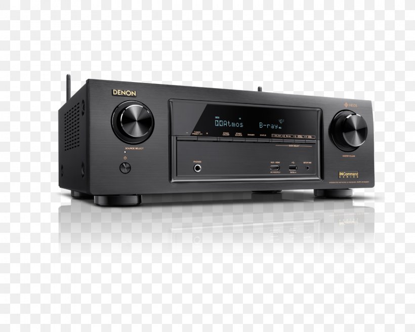 AV Receiver Denon Dolby Atmos Audio 4K Resolution, PNG, 1280x1024px, 4k Resolution, Av Receiver, Audio, Audio Equipment, Audio Receiver Download Free