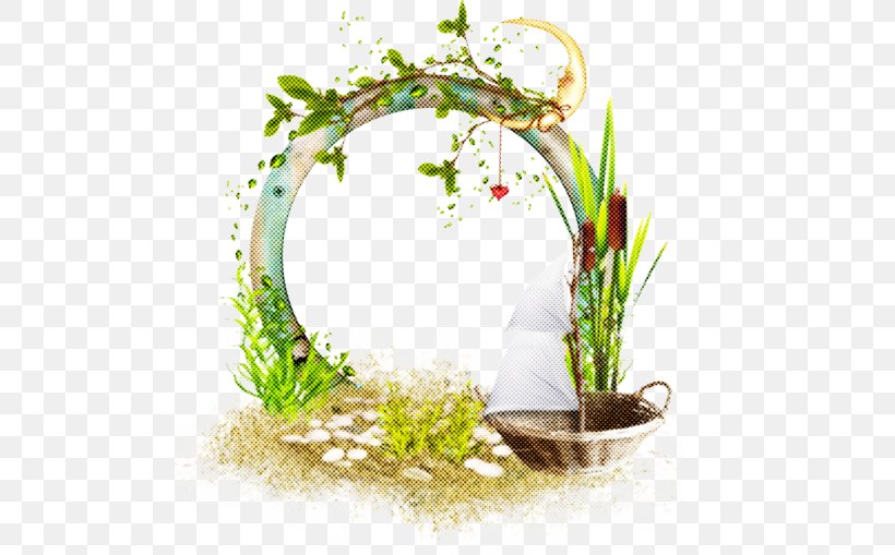 Background Flower Frame, PNG, 500x509px, Floral Design, Flower, Flowerpot, Grass, Grasses Download Free