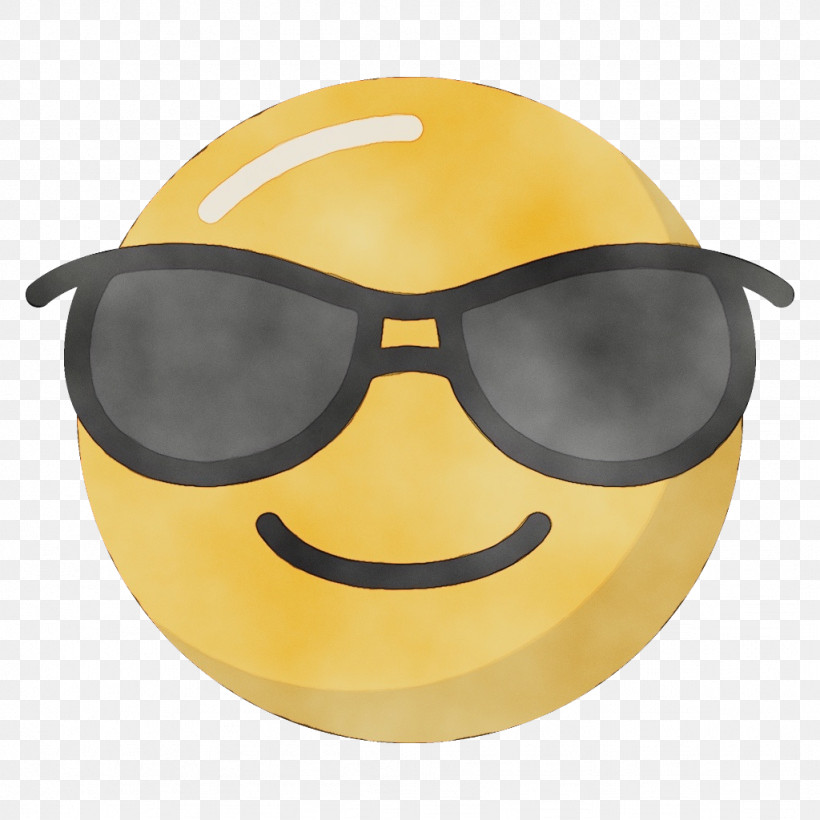 Emoticon, PNG, 1024x1024px, Smiley Glasses, Emoticon, Emotion Icon, Paint, Watercolor Download Free