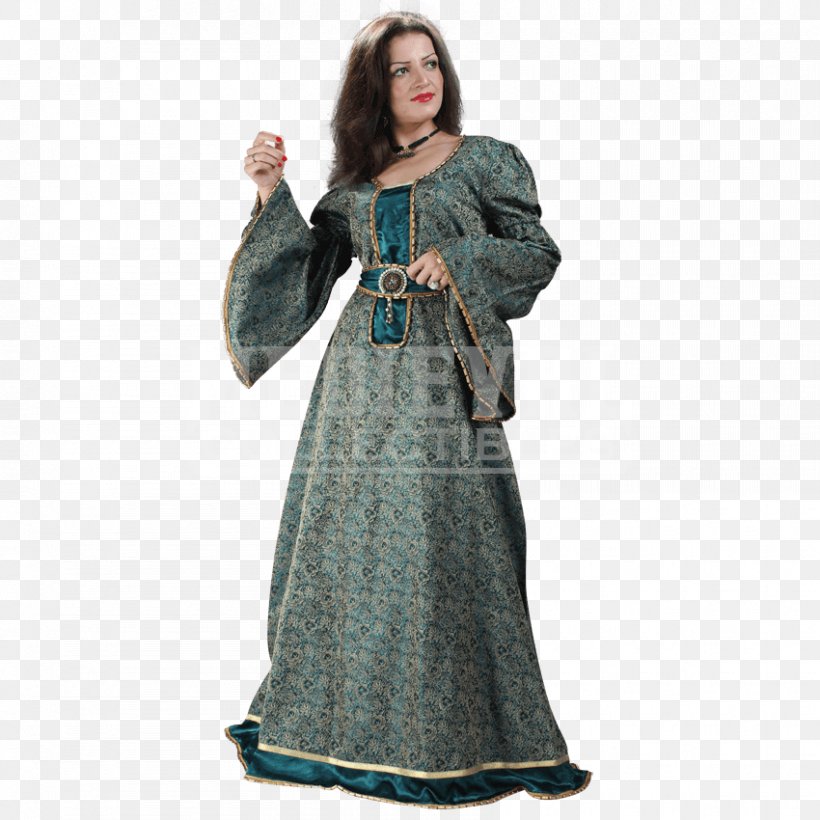 Robe Dress Gown English Medieval Clothing Fashion, PNG, 850x850px, Robe, American Civil War, Belt, Brocade, Costume Download Free