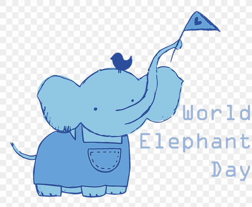 Elephant, PNG, 3000x2464px, World Elephant Day, Cartoon, Computer, Drawing, Elephant Download Free