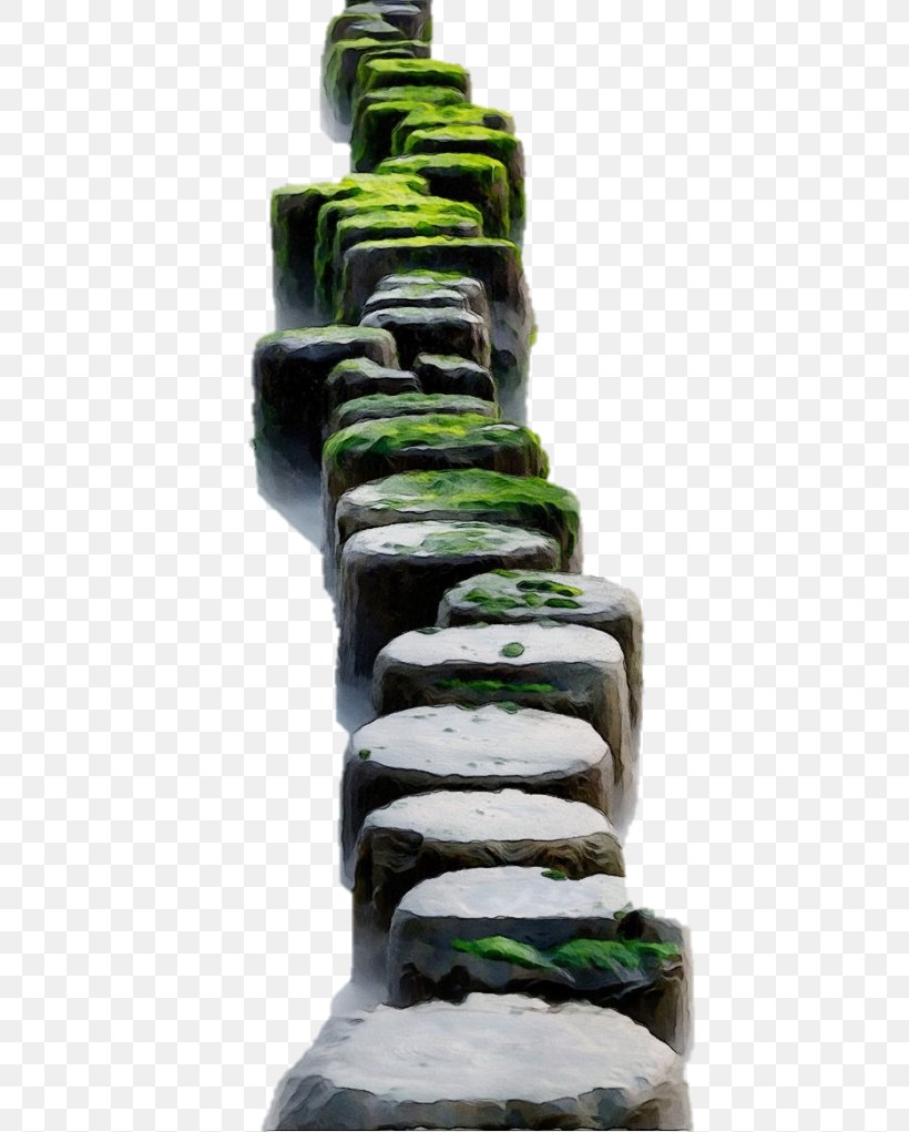 Green Sculpture Rock Totem Nonbuilding Structure, PNG, 676x1021px, Watercolor, Green, Nonbuilding Structure, Paint, Rock Download Free